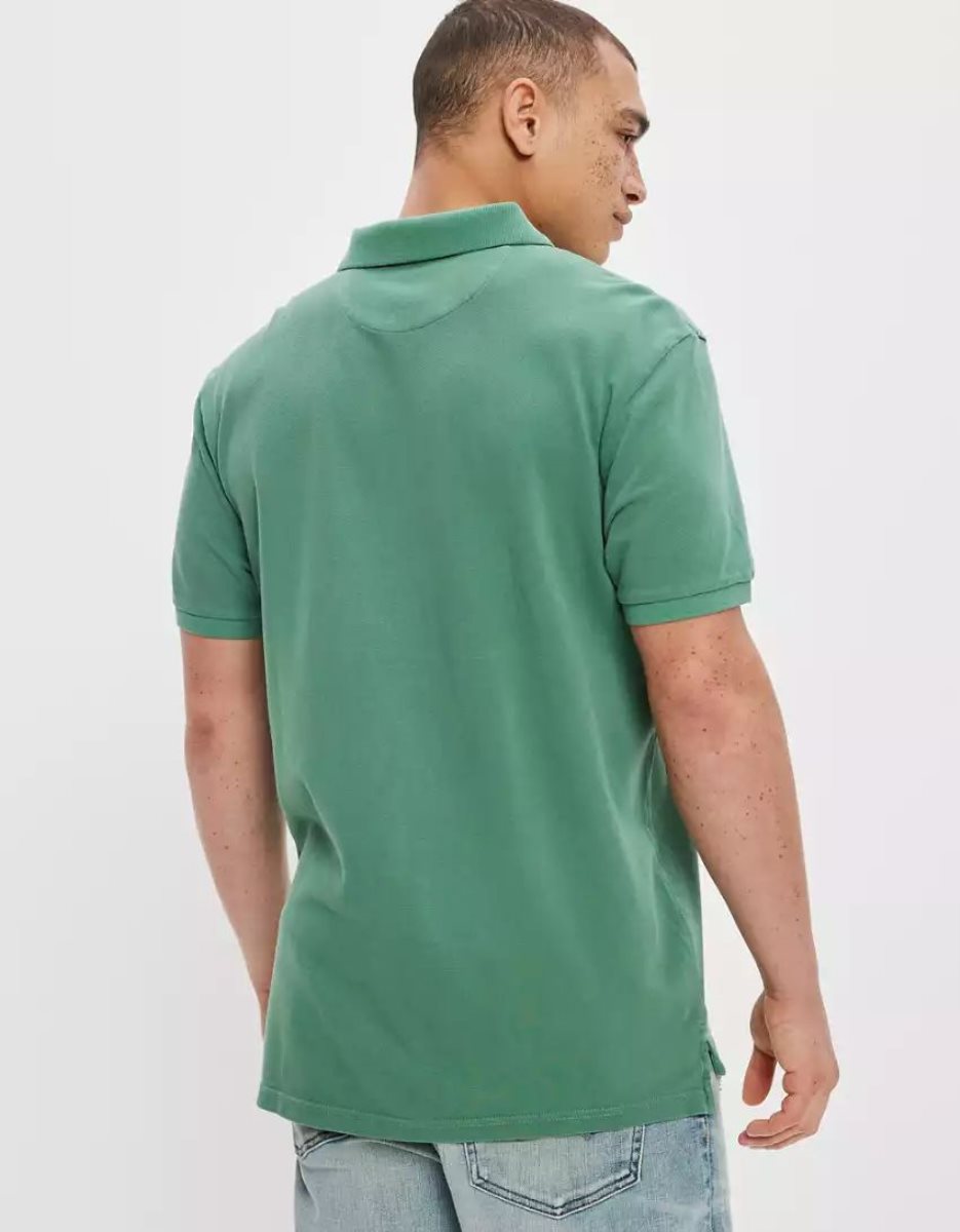 Polos American Eagle AE Super Soft Legend Pique Vert Homme | MNN-01855360